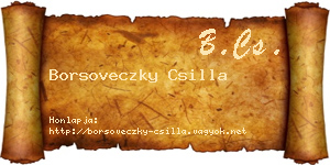 Borsoveczky Csilla névjegykártya